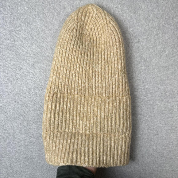 Free People Women's One Size Knit Light Brown Beanie Hat - Picture 5 of 8